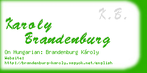 karoly brandenburg business card